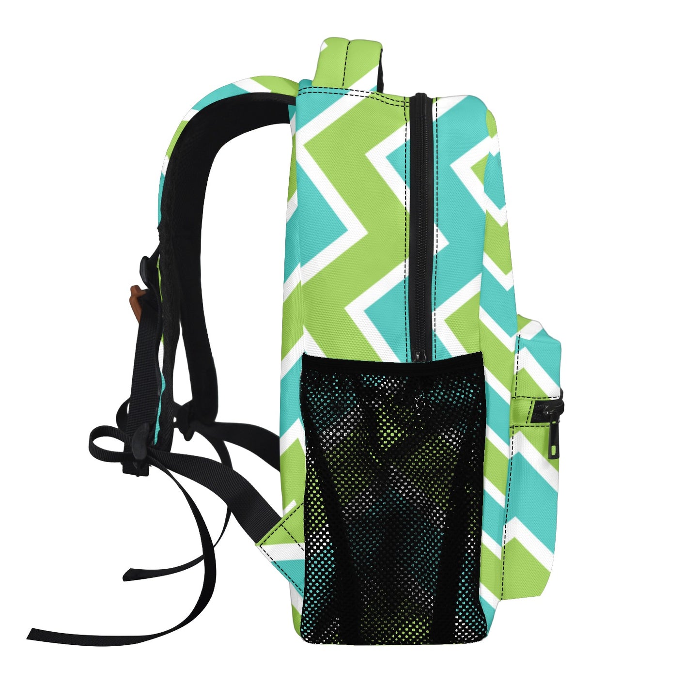 Green Zig Zag Casual Backpack