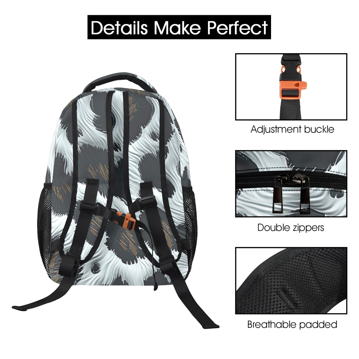 Cow Print Casual Backpack