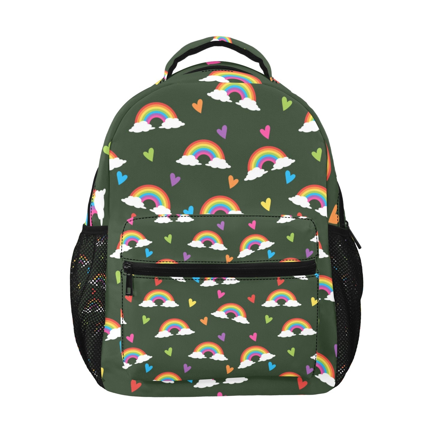 Rainbow Hearts Casual Backpack