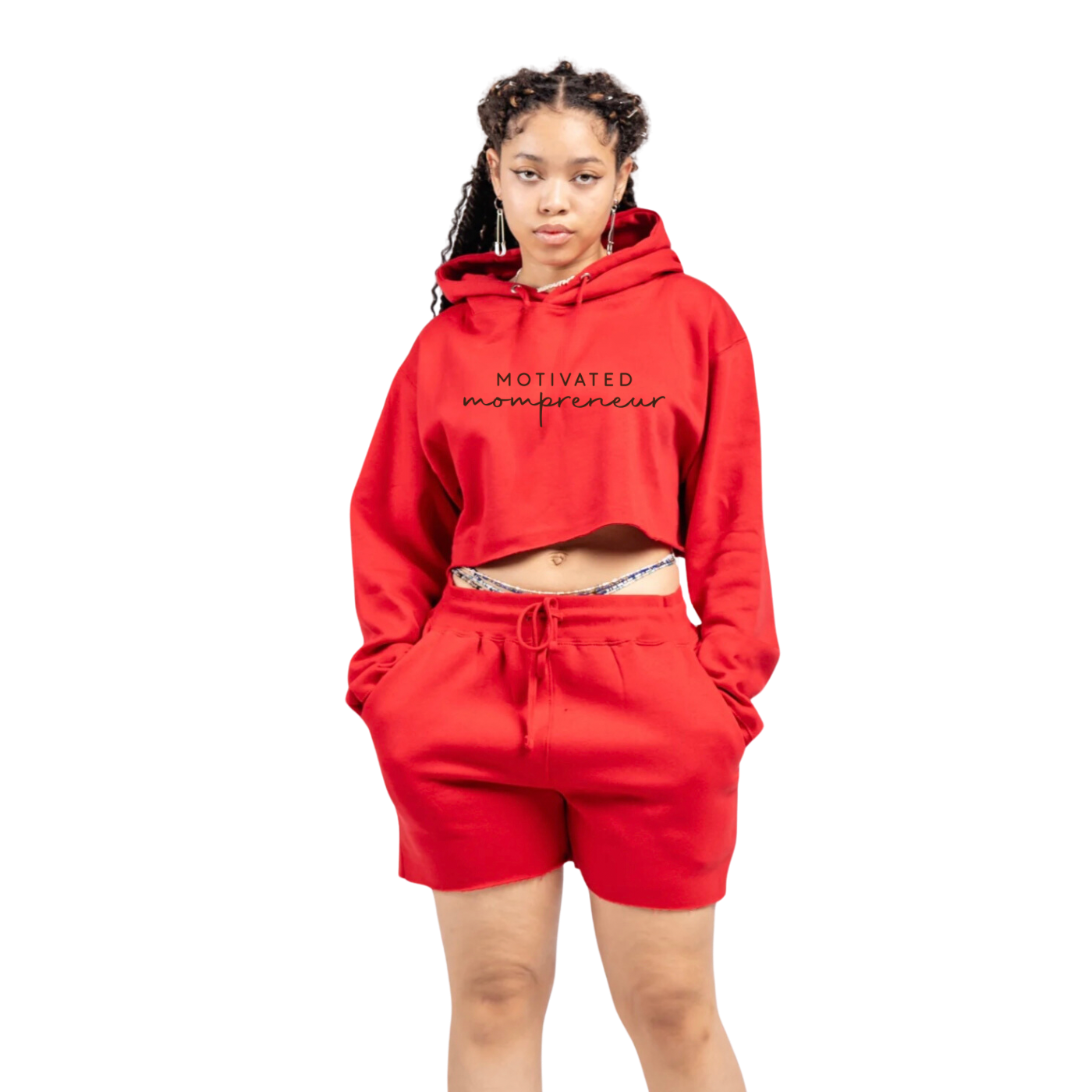 Motivated Mom Crop Top short Set