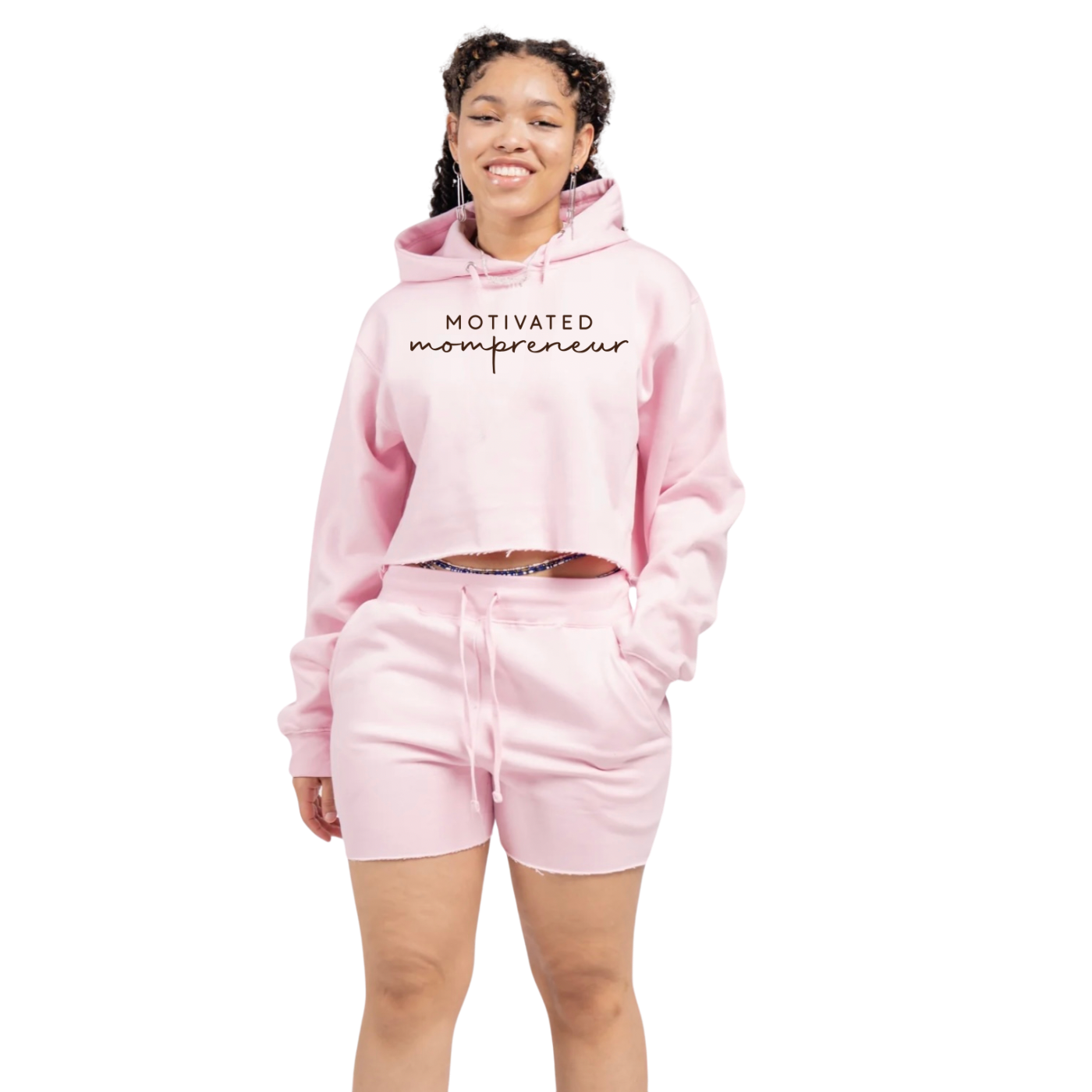 Motivated Mom Crop Top short Set