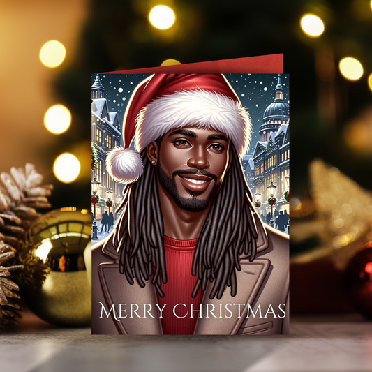 Melanin & Snowflakes Greeting Cards