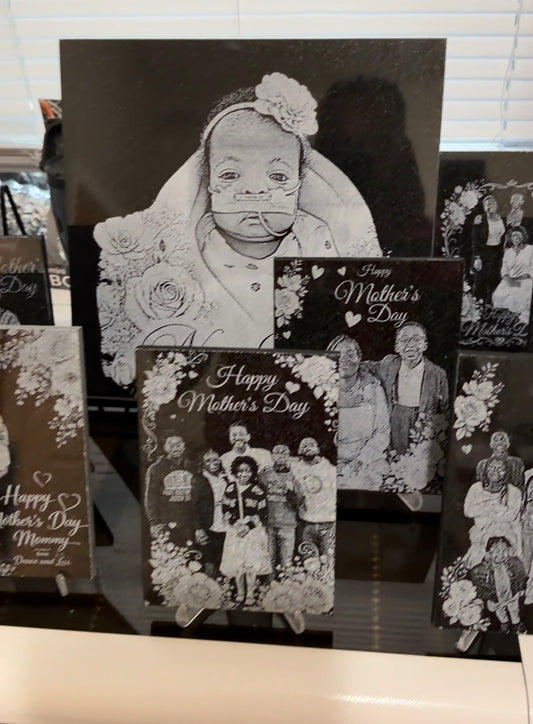 Custom Engraved Memory Tiles