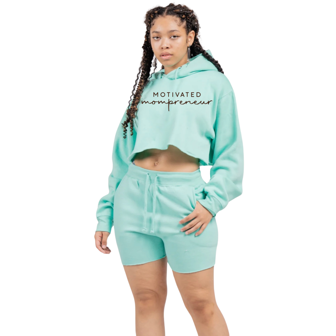 Motivated Mom Crop Top short Set