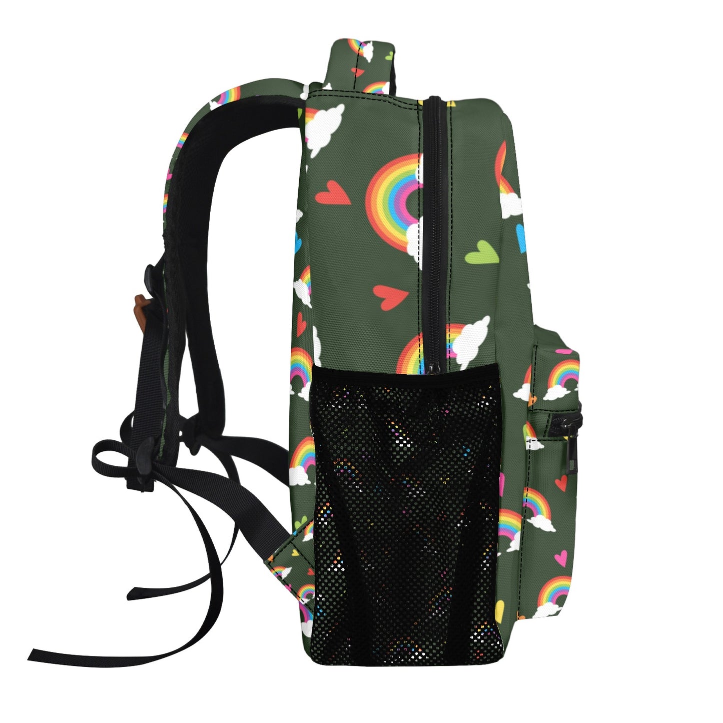 Rainbow Hearts Casual Backpack