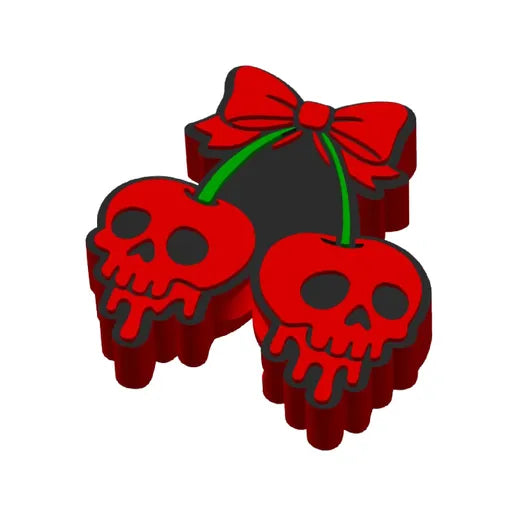 Drip Skull Cherries Straw Topper