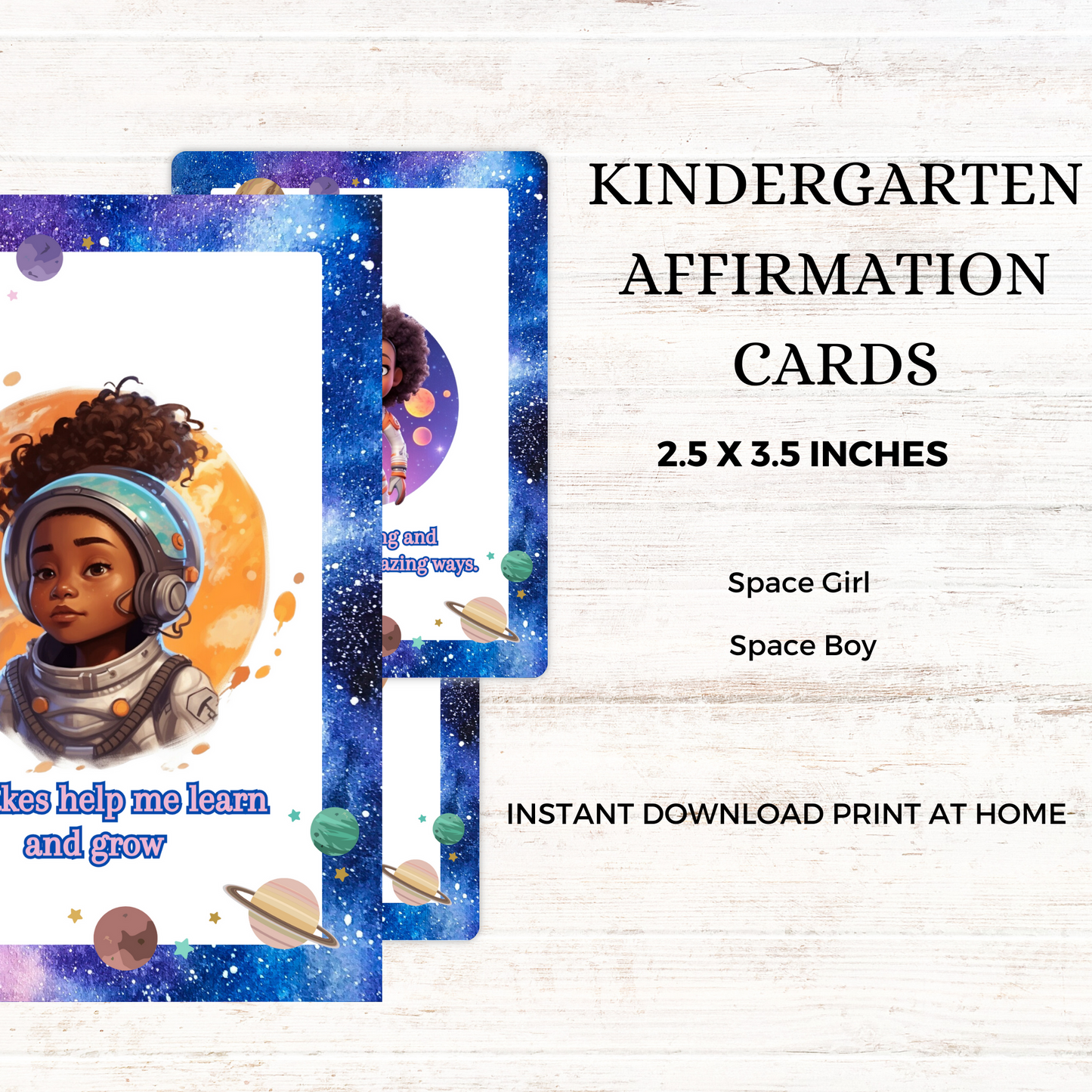 Kindergarten Affirmation cards *Digital Download*