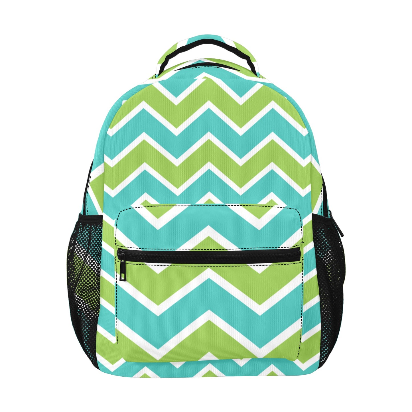 Green Zig Zag Casual Backpack