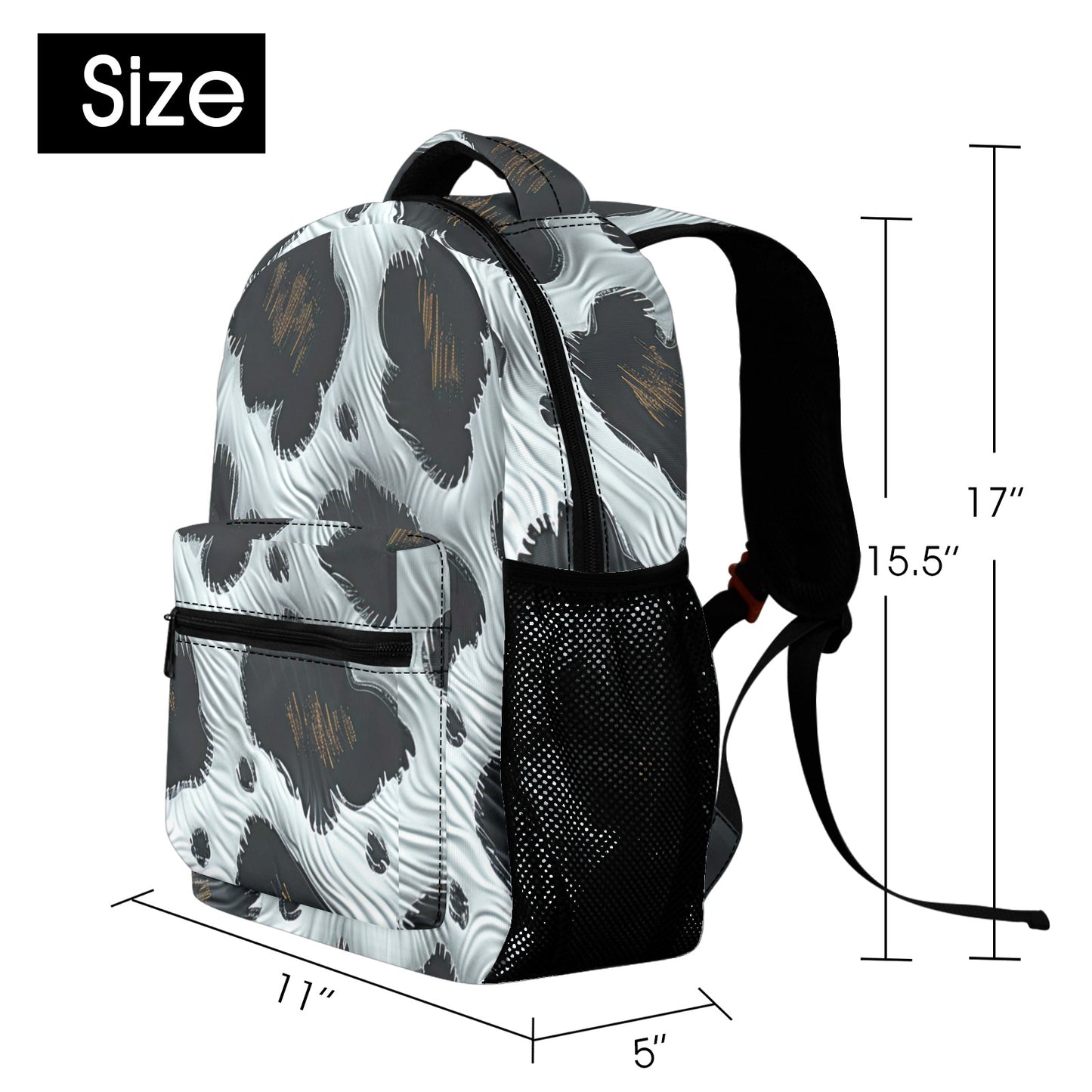 Cow Print Casual Backpack