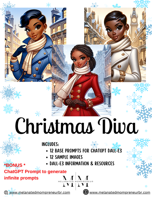 Christmas Diva ChatGPT v4 & DALL-E3 Ai Art Prompt Guide