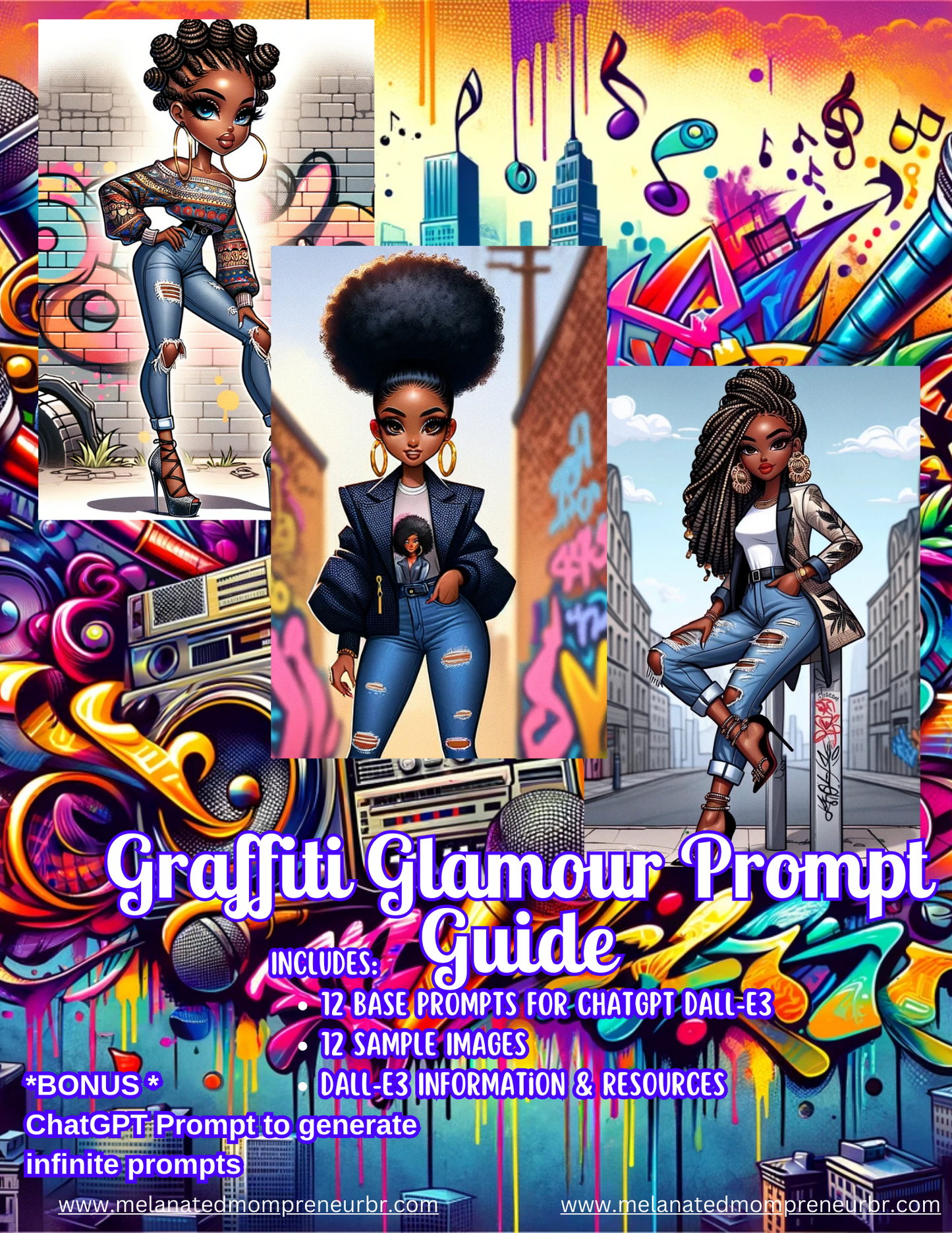 Graffiti Glamour ChatGPT v4 & DALL-E3 Ai Art Prompt Guide